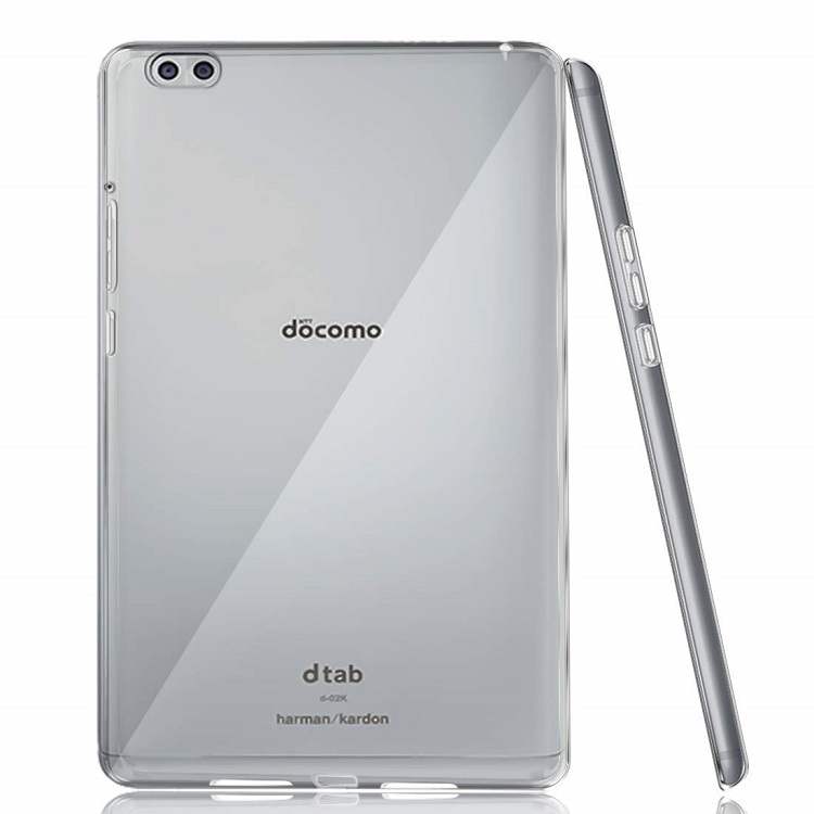 Docomo（ﾄﾞｺﾓ） dtab Compact d-02k タブレット ケース カバー クリア TPU素材 保護カバー 背面ケース ﾃﾞｨｰﾀﾌﾞ ｺﾝﾊﾟｸﾄ